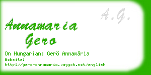 annamaria gero business card